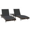 vidaXL Slunečn&iacute;k 3 pcs Hněd&aacute; 197 x 70 x 82 cm polyratan