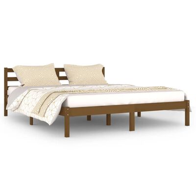 vidaXL Rám postele masivní borové dřevo 160 x 200 cm medově hnědý
