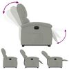 vidaXL Elektrick&eacute; zvedac&iacute; polohovac&iacute; křeslo světle &scaron;ed&eacute; samet