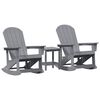 vidaXL Zahradn&iacute; lounge set 3 pcs Světle &scaron;ed&aacute; HDPE