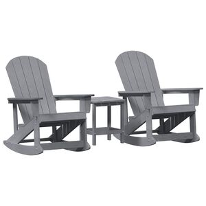 vidaXL Zahradn&iacute; lounge set 3 pcs Světle &scaron;ed&aacute; HDPE