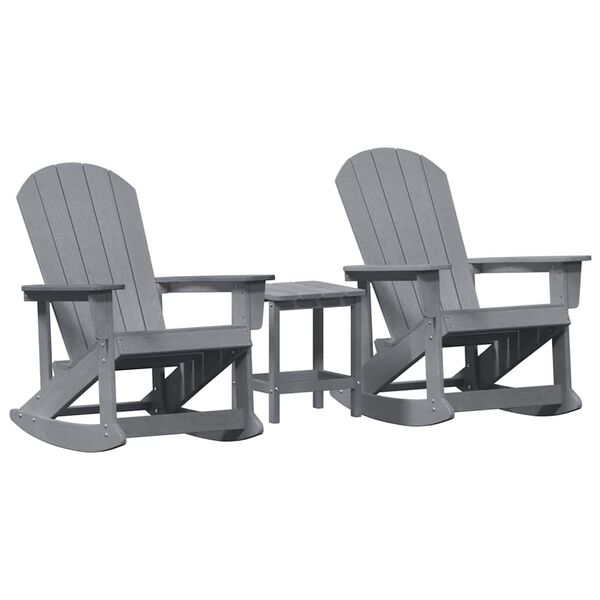 vidaXL Zahradn&iacute; lounge set 3 pcs Světle &scaron;ed&aacute; HDPE