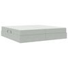 vidaXL Postel s &uacute;ložn&yacute;m prostorem a matrac&iacute; Světle &scaron;ed&aacute; 200 x 200 cm