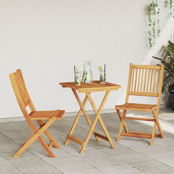 vidaXL Zahradní bistro set 3 pcs Hnědá masivní akáciové dřevo