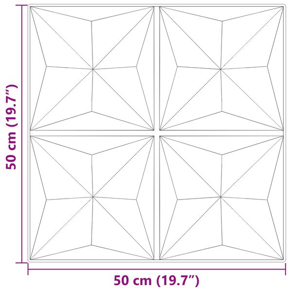 vidaXL N&aacute;stěnn&eacute; panely 24 pcs Origami beton 50 x 50 cm XPS pěna