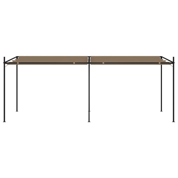 vidaXL Altán se zatahovací střechou 600 x 300 x 233 cm taupe
