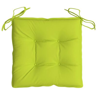 vidaXL Podušky na židli 4 ks jasně zelené 40 x 40 x 7 cm látka oxford