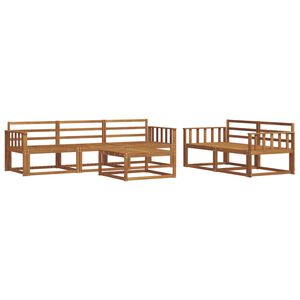 vidaXL Venkovn&iacute; pohovkov&aacute; souprava 6 pcs Př&iacute;rodn&iacute;