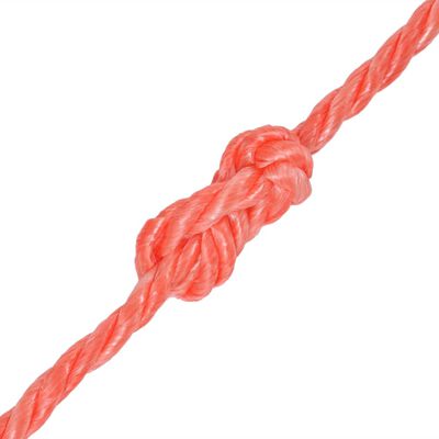 vidaXL Kroucené lano, polypropylen, 10 mm, 100 m, oranžová