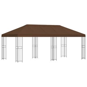 vidaXL Zahradn&iacute; alt&aacute;n 6 x 3 m Hněd&aacute; Polyester a ocel 190 gsm