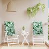 vidaXL Podu&scaron;ky na židli s vysok&yacute;m opěradlem 2 ks vzor listů textil