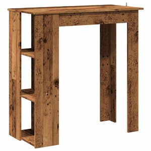 vidaXL Barov&yacute; stůl s reg&aacute;lem old wood 102x50x103,5 cm kompozitn&iacute; dřevo