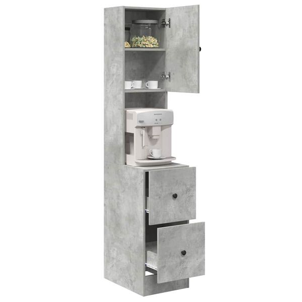 vidaXL Kuchyňsk&aacute; skř&iacute;ň s polic&iacute; &Scaron;ed&aacute; 35 x 50 x 180 cm kompozitn&iacute; dřevo