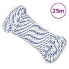 vidaXL Lodn&iacute; lano b&iacute;l&eacute; 3 mm 25 m polypropylen