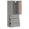 vidaXL Skř&iacute;ň highboard &scaron;ed&aacute; sonoma 69,5 x 34 x 180 cm kompozitn&iacute; dřevo
