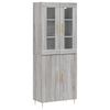 vidaXL Skř&iacute;ň highboard &scaron;ed&aacute; sonoma 69,5 x 34 x 180 cm kompozitn&iacute; dřevo