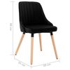 323058 vidaXL Dining Chairs 2 pcs Black Velvet