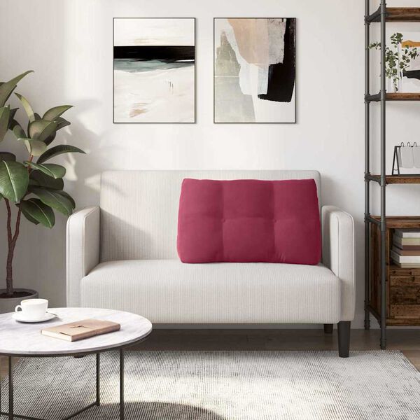 vidaXL Pol&scaron;t&aacute;ř na z&aacute;da V&iacute;no Červen&eacute; 80 x 24 x 50 cm samet