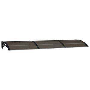 vidaXL Vchodov&aacute; stř&iacute;&scaron;ka čern&aacute; 300 x 75 cm polykarbon&aacute;t