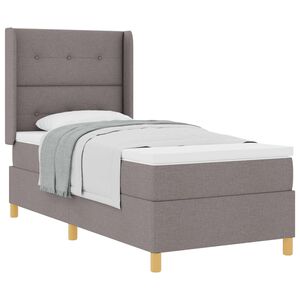 vidaXL Postel s boxspringem s pol&scaron;t&aacute;řem Taupe 90 x 200 cm textil