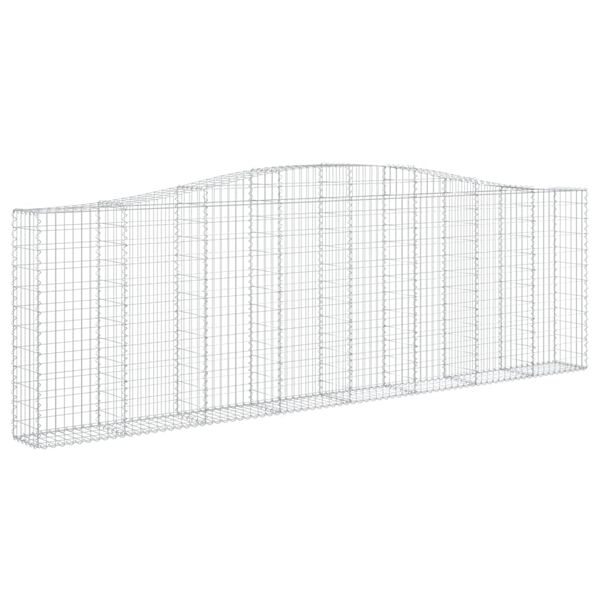 vidaXL Klenut&eacute; gabionov&eacute; ko&scaron;e 25ks 400x30x120/140cm pozinkovan&eacute; železo