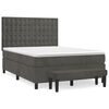vidaXL Box spring postel s matrac&iacute; tmavě &scaron;ed&yacute; 140 x 190 cm samet