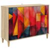vidaXL Serv&iacute;rovac&iacute; skř&iacute;ň HEESCH Sonoma 102 x 33 x 75 cm