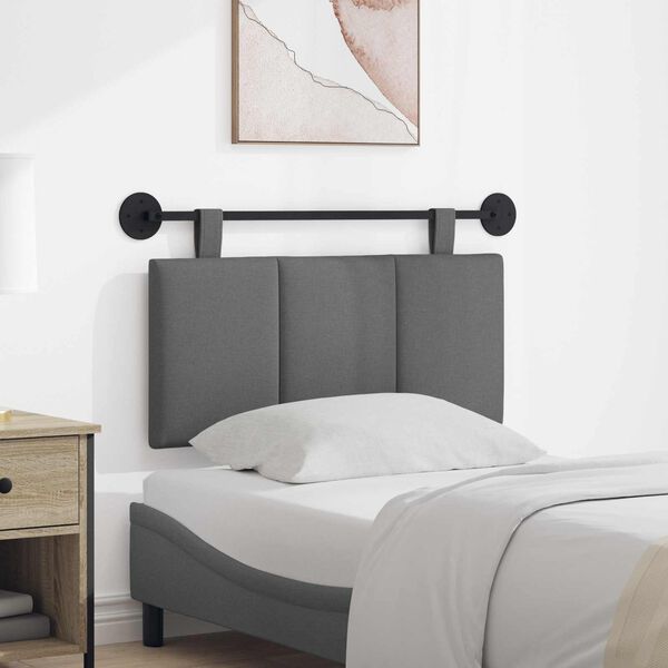 vidaXL Z&aacute;věsn&aacute; čeln&iacute; deska N&aacute;stěnn&yacute; Tmavě &scaron;ed&aacute; 100 x 55 x 5 cm textil