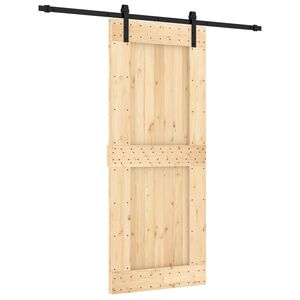 vidaXL Posuvn&eacute; dveře Přirozen&aacute; a čern&aacute; 85 x 210 cm