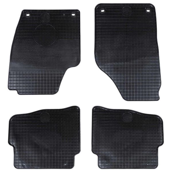 vidaXL Autokoberec 4 pcs Čern&aacute; vhodn&eacute; pro VW POLO 10 / 01-09 NS Guma
