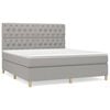 vidaXL Box spring postel s matrac&iacute; světle &scaron;ed&aacute; 160 x 200 cm textil