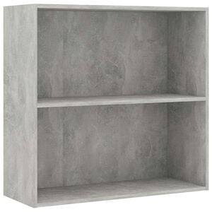 vidaXL Bookcase Concrete Grey 80x30x76,5 cm Engineered Wood