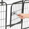 vidaXL Ohr&aacute;dka pro psy 12 panelů ocelov&aacute; 80 x 60 cm čern&aacute;