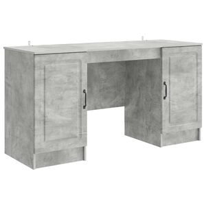 vidaXL Stůl Betonově &scaron;ed&aacute; 142,5 x 50 x 75 cm Kompozitn&iacute; dřevo