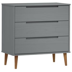 vidaXL Z&aacute;suvkov&aacute; komoda MOLDE &scaron;ed&aacute; 80x40x80 cm masivn&iacute; borov&eacute; dřevo