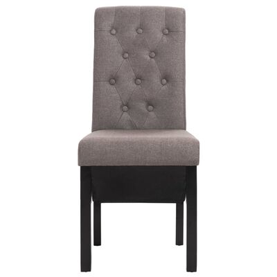 vidaXL Jídelní židle 6 ks taupe textil