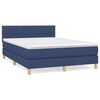 vidaXL Box spring postel s matrac&iacute; modr&aacute; 140x200 cm textil