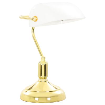 vidaXL Bankéřská stolní lampa 40 W bílo-zlatá