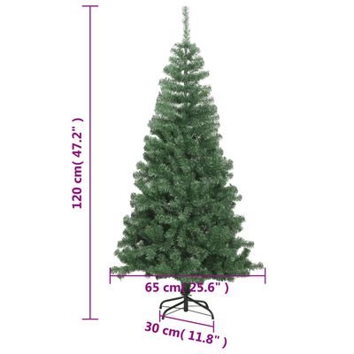 vidaXL Umělý vánoční stromek se stojanem 120 cm 230 větviček