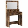 vidaXL Kosmetick&yacute; stůl Kouřov&yacute; dub 79 x 41 x 135 cm kompozitn&iacute; dřevo