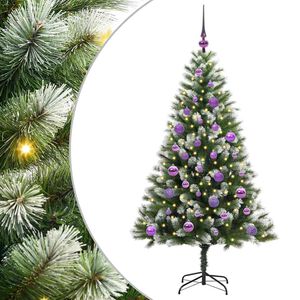 vidaXL Uměl&yacute; v&aacute;nočn&iacute; stromeček s uměl&yacute;m sněhem 150 LED Tepl&aacute; b&iacute;l&aacute;