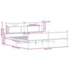 vidaXL Kovov&yacute; r&aacute;m postele bez matrace dub sonoma 183 x 213 cm