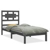 vidaXL R&aacute;m postele &scaron;ed&yacute; masivn&iacute; dřevo 75 x 190 cm Small Single