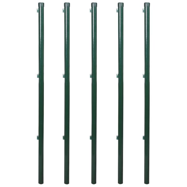 vidaXL Dr&aacute;těn&eacute; pletivo se sloupky a kol&iacute;ky ocel 0,8 x 15 m