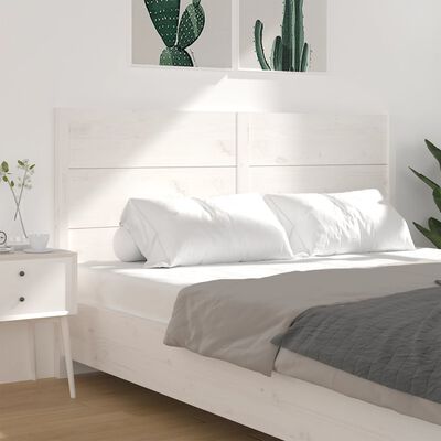 vidaXL Čelo postele bílé 186 x 4 x 100 cm masivní borovice