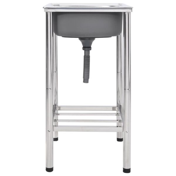 vidaXL Kempingov&yacute; dřez jednoduch&yacute; nerezov&aacute; ocel