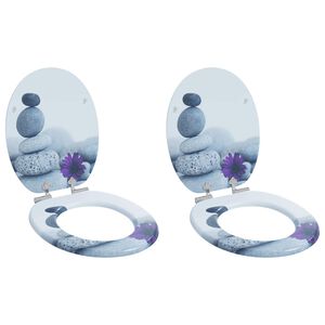 vidaXL Toaletn&iacute; prkno 2 pcs &Scaron;ed&aacute; 44 x 38 cm MDF deska