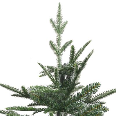 vidaXL Umělý vánoční stromek LED a sada koulí zelený 210 cm PVC a PE