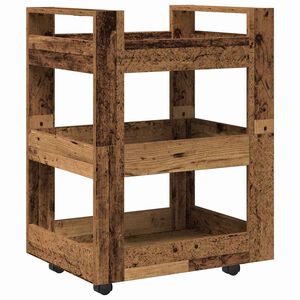 vidaXL Kuchyňsk&yacute; voz&iacute;k Dubov&eacute; dřevo 60 x 45 x 80 cm Kompozitn&iacute; dřevo