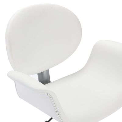 vidaXL Otočné jídelní židle 4 ks bílé umělá kůže